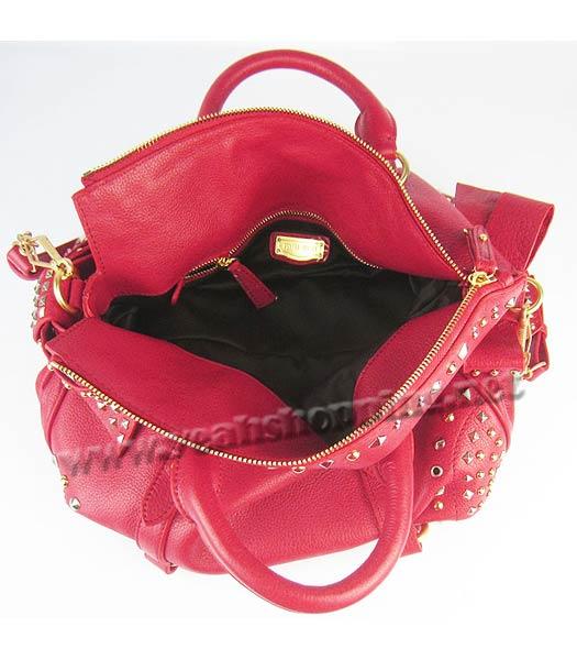 Miu Miu Studded Calfskin bag Red-7