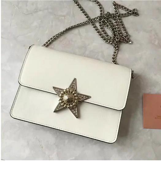 Miu Miu White Original Leather Star Decorative Bag