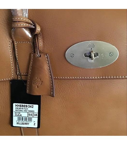 Mulberry Bayswater Light Coffee Plain Veins Leather 50cm Oversize Bag-3