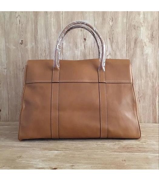 Mulberry Bayswater Light Coffee Plain Veins Leather 50cm Oversize Bag-6