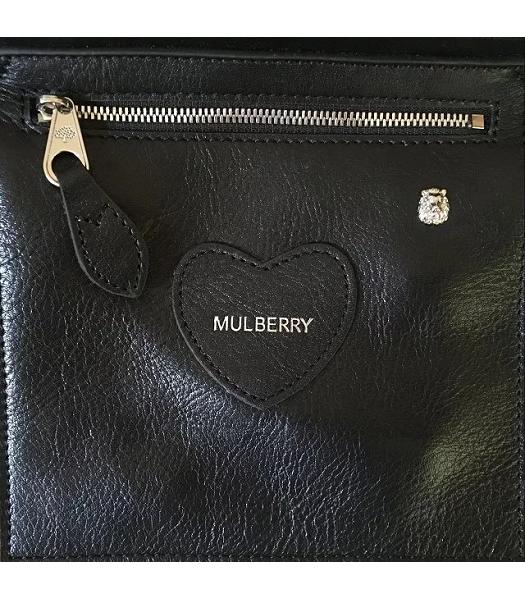 Mulberry Black Calfskin Leather 23cm Delevingne Bag-5