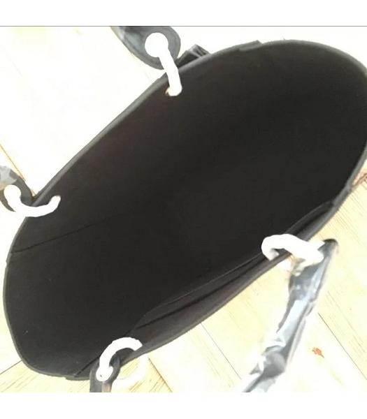 Mulberry Black Croc Veins Leather 31cm Tote Bag-6