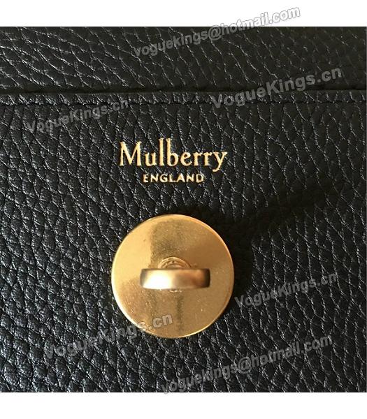 Mulberry Black Litchi Veins Leather Golden Chains Bag-5