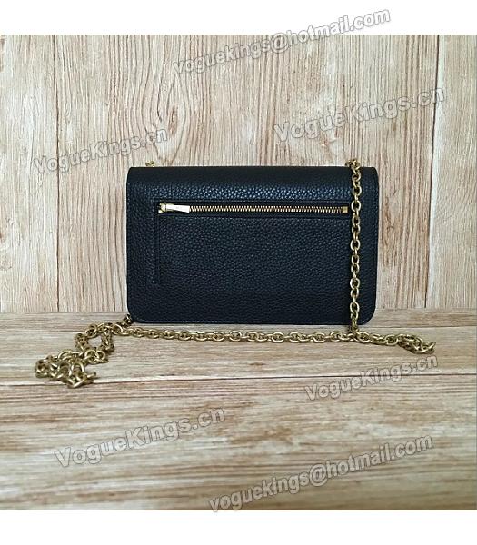 Mulberry Black Litchi Veins Leather Golden Chains Bag-7