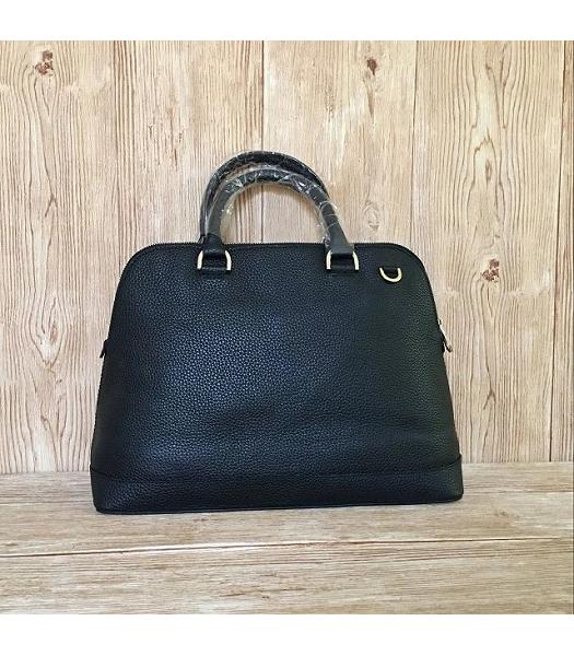 Mulberry Black Litchi Veins Leather Tote Bag-6
