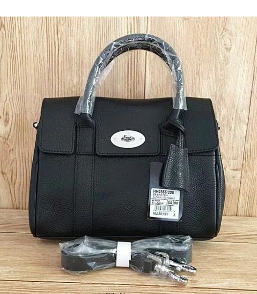 Mulberry Heritage Bayswater Black Litchi Veins Leather 28cm Tote Bag