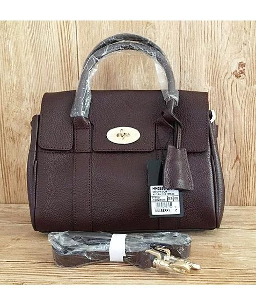 Mulberry Heritage Bayswater Jujube Litchi Veins Leather 28cm Tote Bag