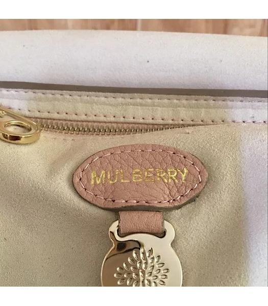 Mulberry Heritage Bayswater Pink Litchi Veins Leather 28cm Tote Bag-5