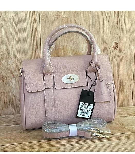 Mulberry Heritage Bayswater Pink Litchi Veins Leather 28cm Tote Bag