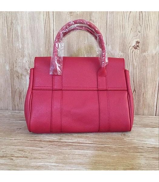 Mulberry Heritage Bayswater Red Litchi Veins Leather 28cm Tote Bag-1
