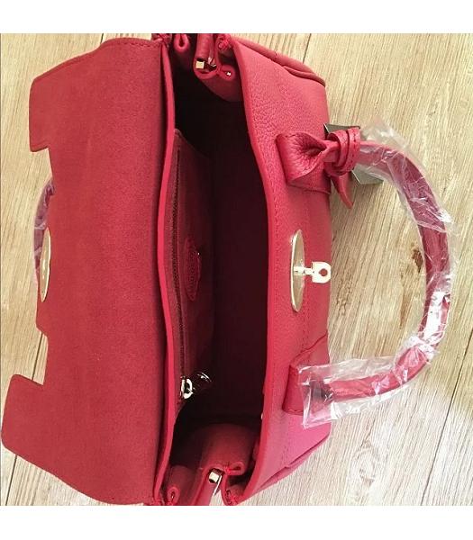 Mulberry Heritage Bayswater Red Litchi Veins Leather 28cm Tote Bag-3