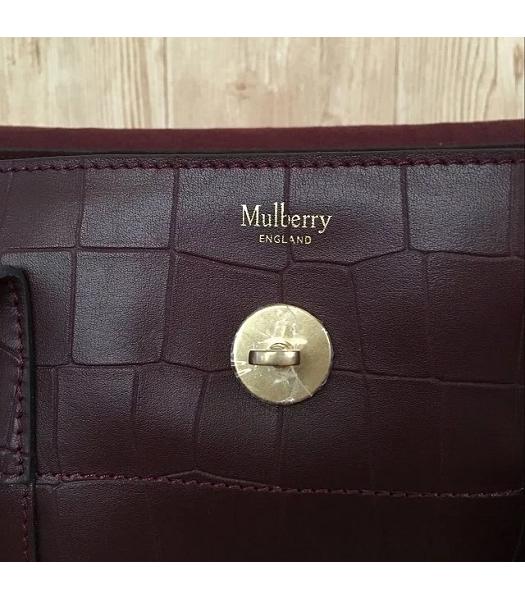Mulberry Jujube Croc Veins Leather 35cm Tote Bag-4