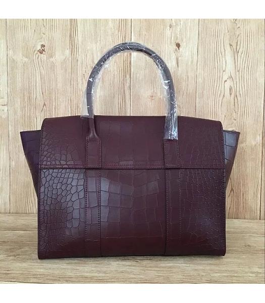 Mulberry Jujube Croc Veins Leather 35cm Tote Bag-6
