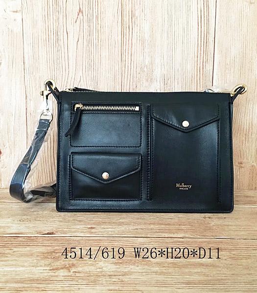 Mulberry Latest Style Black Leather Small Shoulder Bag