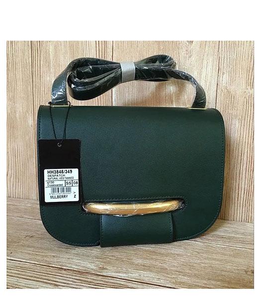 Mulberry Latest Style Dark Green Leather Crossbody Bag