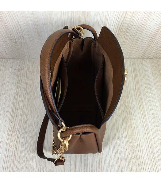 Mulberry Leighton Light Coffee Litchi Veins Leather Small Top Handle Shoulder Bag-5
