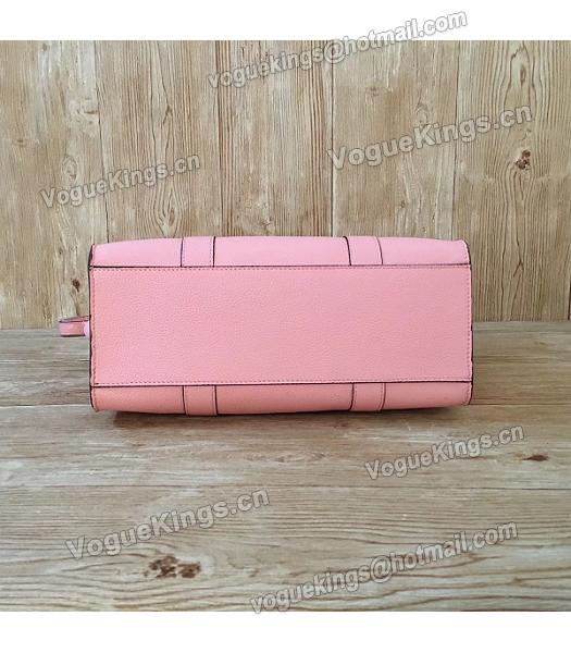 Mulberry Litchi Veins Pink Leather Top Handle Bag-1
