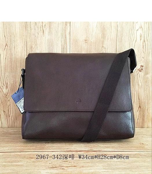 Mulberry New Design Dark Coffee Leather 34cm Messenger Bag