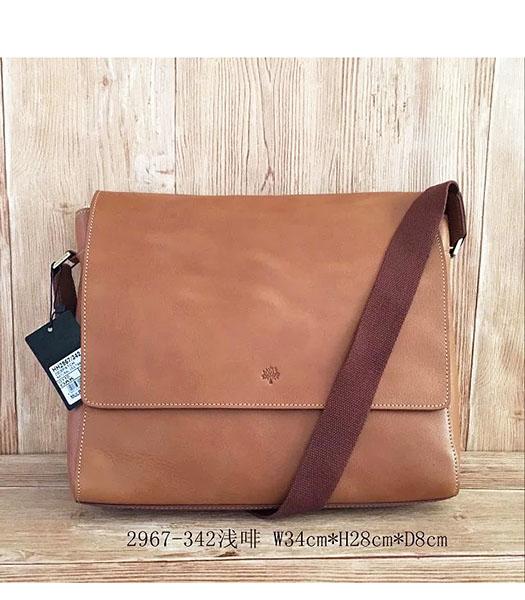 Mulberry New Design Light Coffee Leather 34cm Messenger Bag