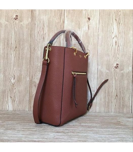 Mulberry Small Maple Light Coffee Litchi Veins Leather 23cm Tote Bag-6