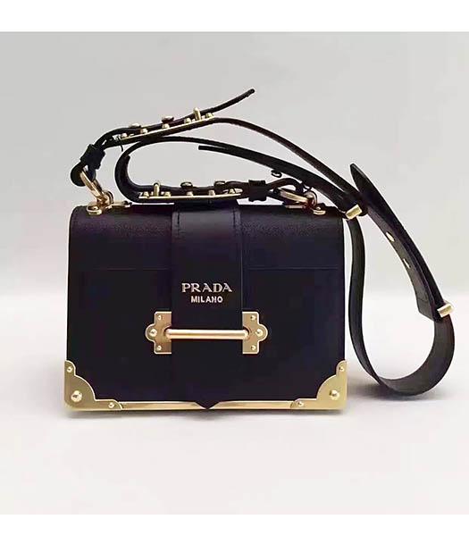 Prada 1BD045 Original Leather Small Shoulder Bag Black