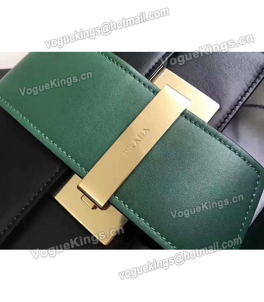 Prada 1BD068 Mixed Colors Original Leather Shoulder Bag Green-3