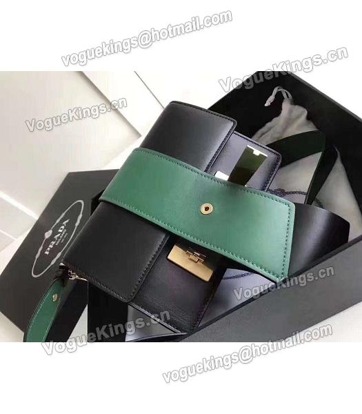 Prada 1BD068 Mixed Colors Original Leather Shoulder Bag Green-4