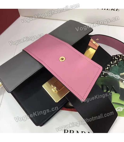Prada 1BD068 Mixed Colors Original Leather Shoulder Bag Pink-5