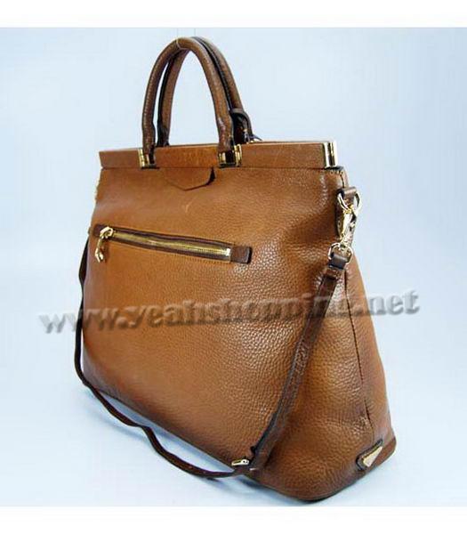 Prada 2010 New Tote Bag in Light Coffee Oil Wax Leather-2