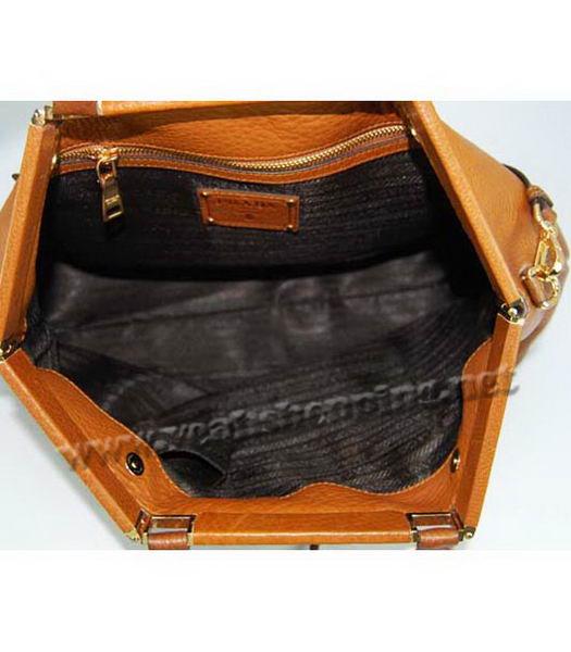 Prada 2010 New Tote Bag in Light Coffee Oil Wax Leather-6