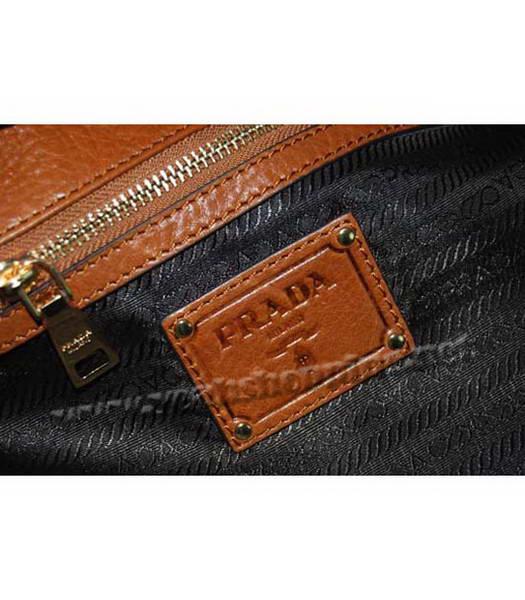 Prada 2010 New Tote Bag in Light Coffee Oil Wax Leather-7