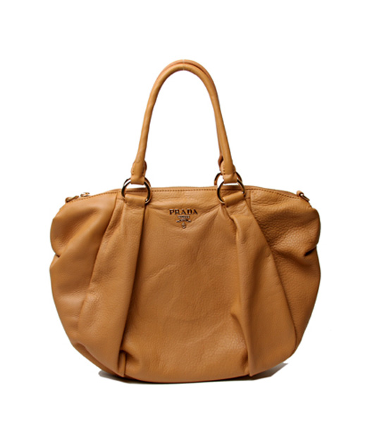 Prada Bauletto Shoulder Bag in Apricot Original Leather