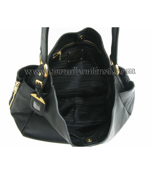 Prada Black Calfskin Shoulder Bag -5
