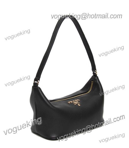 Prada Black Leather Shoulder Bag-1