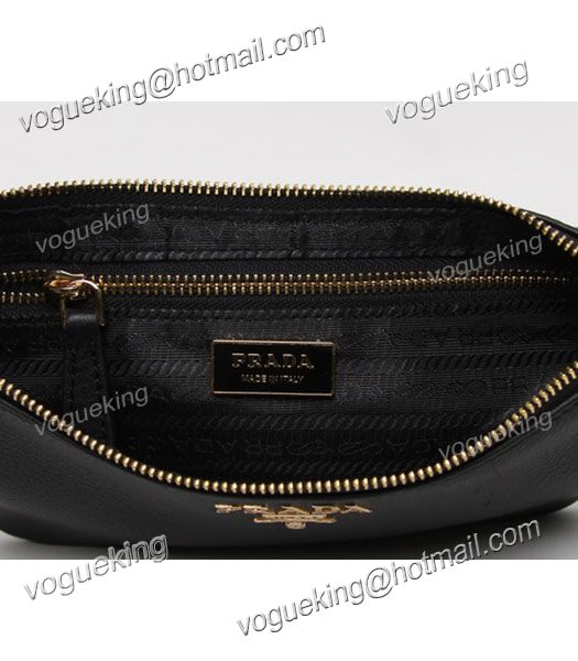 Prada Black Leather Shoulder Bag-5