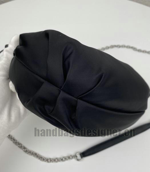Prada Black Nylon With Original Leather Cloud Hobo Bag-5
