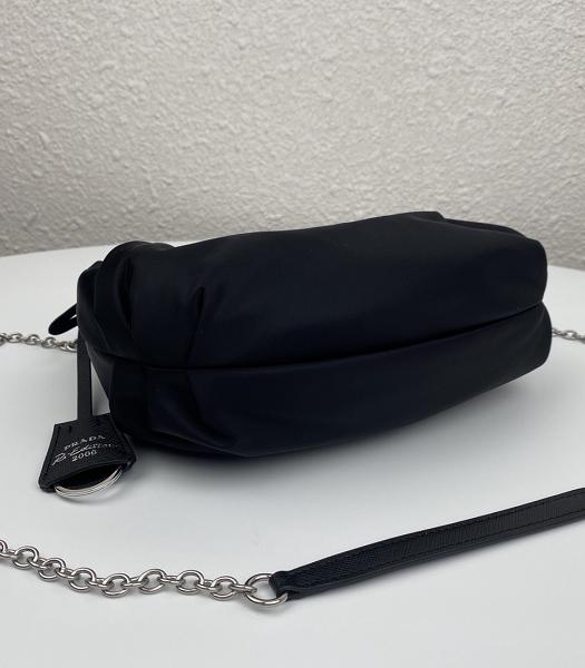 Prada Black Nylon With Original Leather Cloud Hobo Bag-6