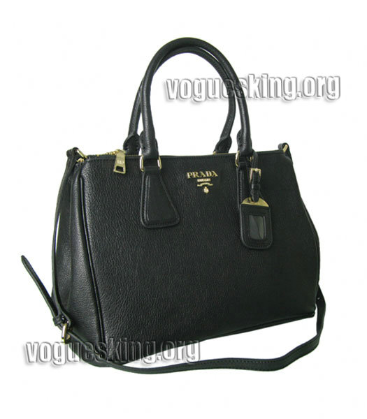 Prada Black Original Leather Tote Bag-2
