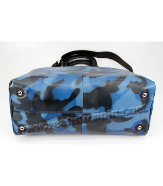 Prada Blue Leather Tote Bag-5