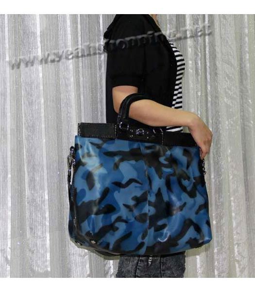 Prada Blue Leather Tote Bag-8