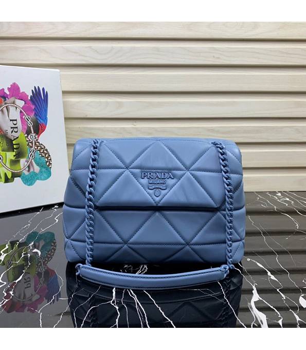 Prada Blue Original Soft Lambskin Leather Spectrum Medium Shoulder Bag