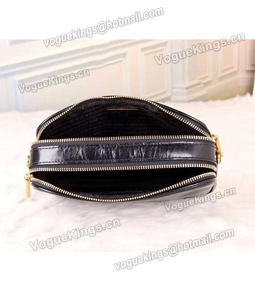 Prada BN1678 Oil Wax Leather Small Shoulder Bag Black-5