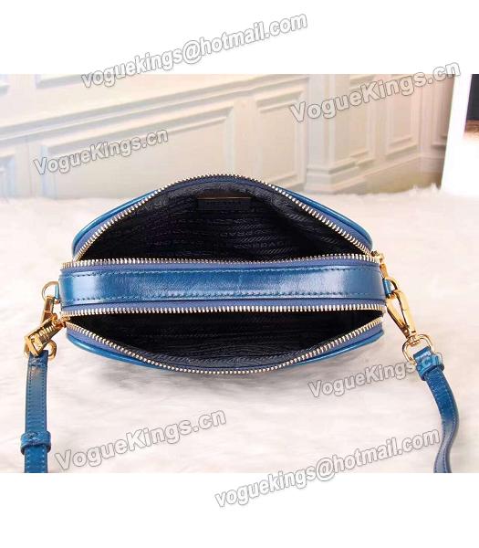 Prada BN1678 Oil Wax Leather Small Shoulder Bag Blue-4