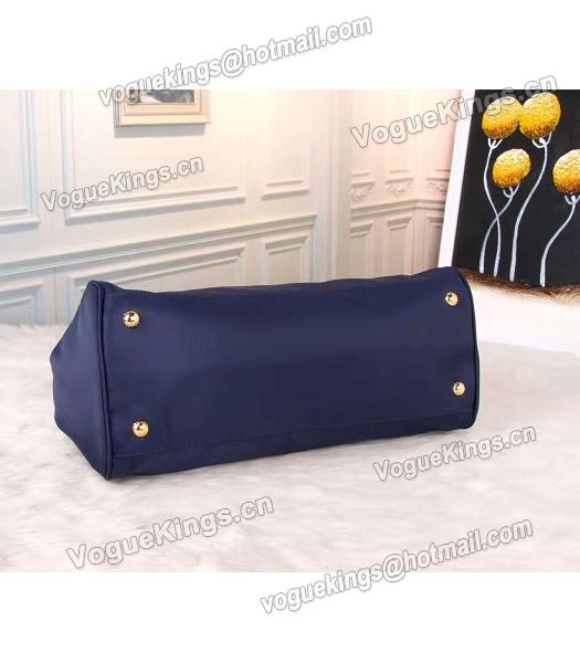 Prada BN1843 Tessuto Nylon With Calfskin Shoulder Bag Sapphire Blue-3