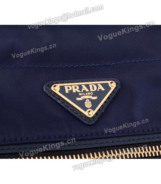 Prada BN1843 Tessuto Nylon With Calfskin Shoulder Bag Sapphire Blue-5