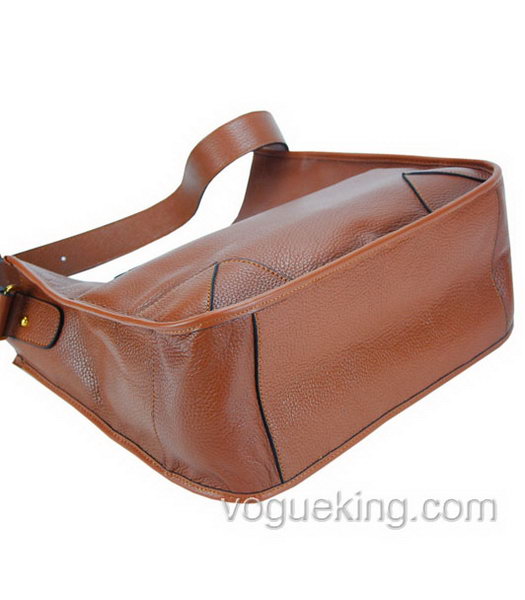 Prada Calfskin Leather Shoulder Bag Coffee-2