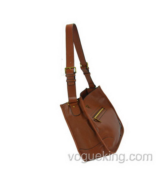 Prada Calfskin Leather Shoulder Bag Coffee-4