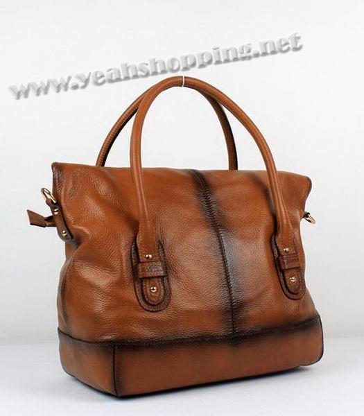 Prada Calfskin Leather Top Handbag Earth Yellow-1