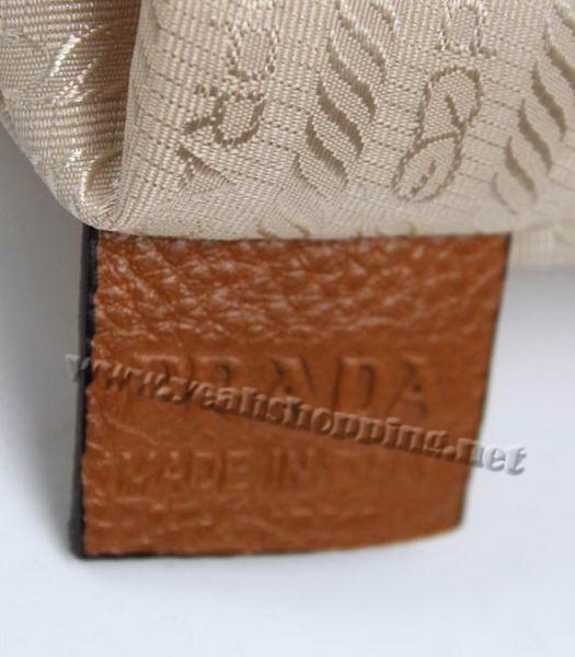 Prada Calfskin Leather Top Handbag Earth Yellow-9