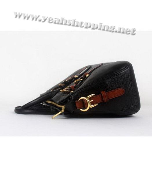Prada Calfskin Leather Tote Bag Black-3